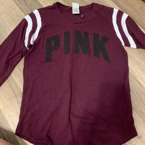 long sleeve pink shirt